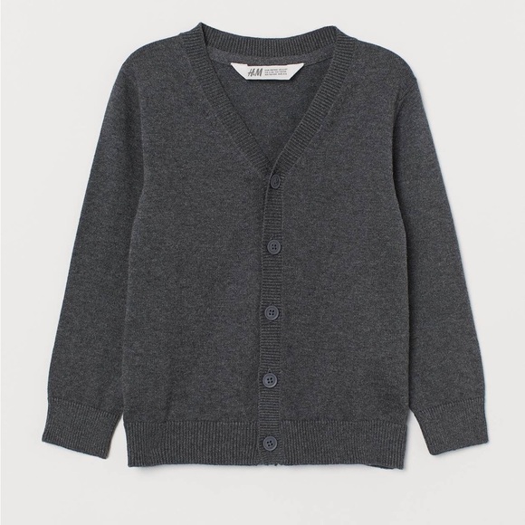 H&M  Fine Knit Cardigan - Dark grey - Picture 1 of 5